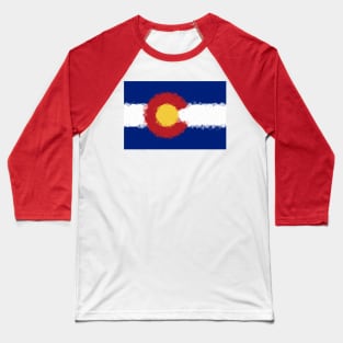 Low Poly Colorado Flag Baseball T-Shirt